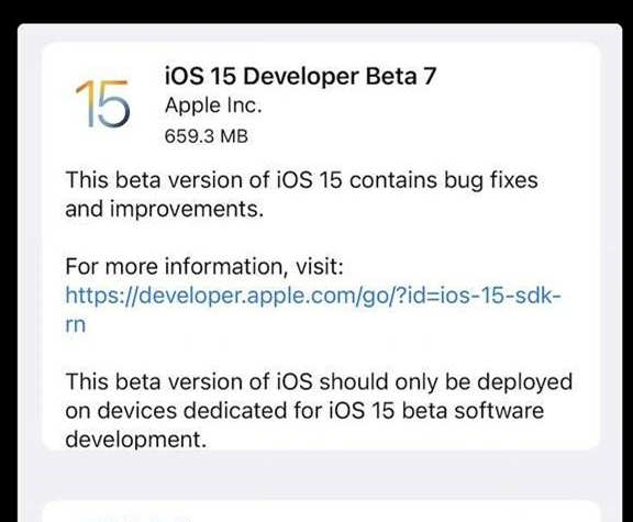 iOS15Beta7更新内容_iOS15Beta7更新了什么 